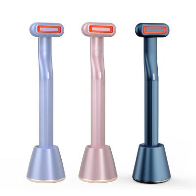 China Wrinkle Remover Beauty Instrument Massage Device LED Red Light Heat Applicator EMS Microcurrent Rotary Vibrator for sale