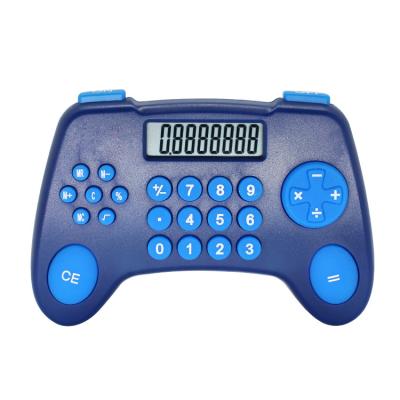 China Small Size 8-digit Calculator Shape Universal Use Promotional Children's Toys Handle Game Gifts Calculator for sale