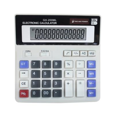 China Large Size Desktop Finance Computer General Purpose Desktop 12 Button Digit Electronic Solar Calculator for sale