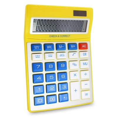 China Office Supplies 16 Correct Digit Check Calculator Digital Customized Color Desktop Electronic Calculator for sale