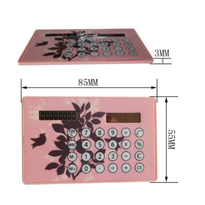 China Wholesale Universal Purpose Stationary Gift Desktop Calculator Mini Card Solar 8 Digit Slim Calculator for sale