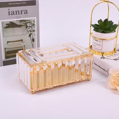 China Custom Farmhouse Crystal Tissue Box Cover Elegant DIY OEM Customized Style House Packing Modern Bathroom KTV for sale