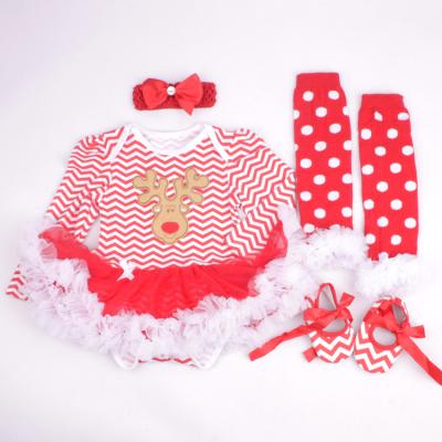 China Hot Sale Christmas Design Washable Dress Set Winter Clothes For Kids for sale