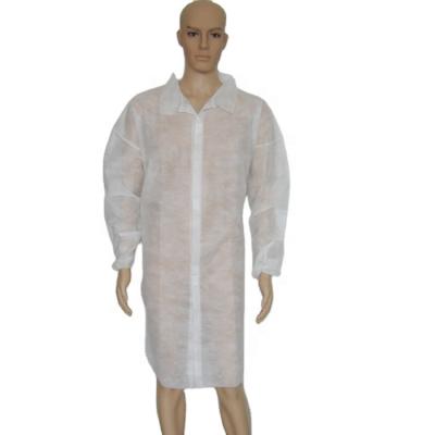 China White Disposable Doctor Eco-friendly Isolation Gown Safety Suit Gown 	Non Woven Lab Coats for sale