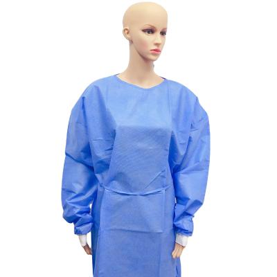 China Eco-friendly factory direct SMS disposable surgical gown / sterile and non-sterile medical gown for sale