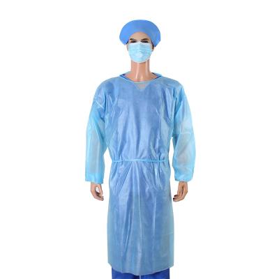 China Eco - Friendly Nonwoven Hospital Medical Disposable Isolation Gown for sale