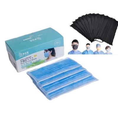 China Factory Direct Supply 3ply 4ply Adult Disposable Comfortable High Protection Nonwoven Black Side Face Mask Activated Carbon for sale