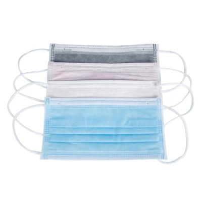 China Face Mask 3ply Melt-Blown Face Mask Eco-Friendly Disposable Medical Protective Nonwoven With Earloop for sale