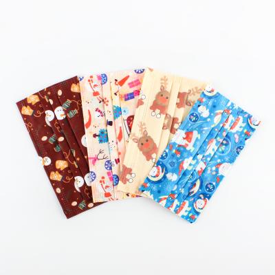 China Eco-friendly Animal Printing Breathable 3 Layers Ply Filter Nonwoven Disposable Face Mask For Kid Child for sale