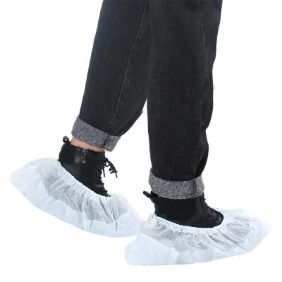 China PE Printed Nonwoven Non-woven Waterproof Medical Disposable Shoe Covers for sale