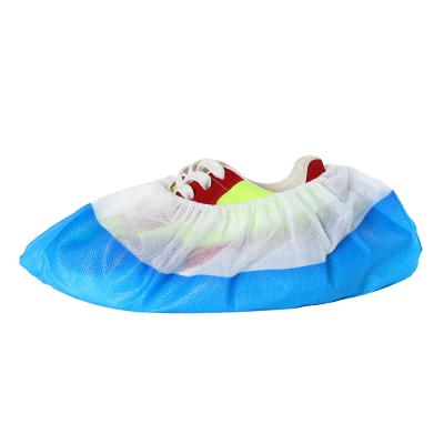 China Wholesale Customsize Disposable Nonwoven Peritoneum PE CPE Shoe Cover Eco-friendly Half for sale