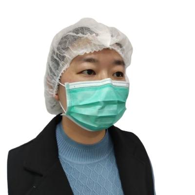 China Wholesale High Quality Disposable Nonwoven Hat Elastic Single or Double Bulking/Band PP SMS Hairnet Cap Crowd Hat Clip for sale