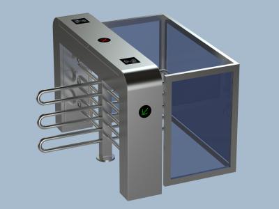 China Manual Half Height Turnstiles , Glass Turnstile Gate 1 Year Warranty for sale