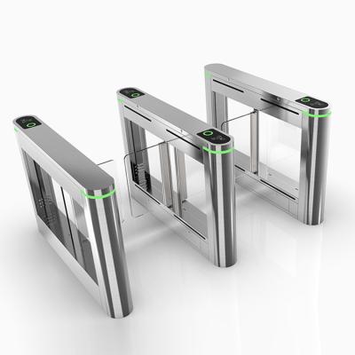 China Access Control Barrier Turnstile Gate System Integration with Face Thermal RFID Fingerprint QR or Barcode for sale