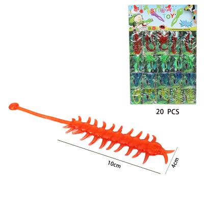 China Fun Toy Soft Toy Sticky Centipede TPR Material Color Centipede Eco - Friendly Factory Direct for sale