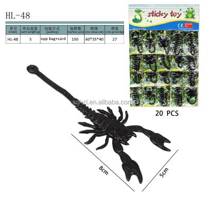 China Glitter Assorted Color Plastic TPR Mini Jelly Stretchy Fingers Sticky Hands Stir Scorpion Sensory Toy For Gift for sale