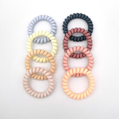 China Wholesale professional fashionable ladies TPU matte spiral ring, phone line hair accessories, elastic hair band. for sale