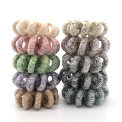 China Ladies Fashionable Professional Wholesale Wool Hair Accessories Ring Telephone Line Hair Accessories Elastic Hair Band Oversized Spiral for sale