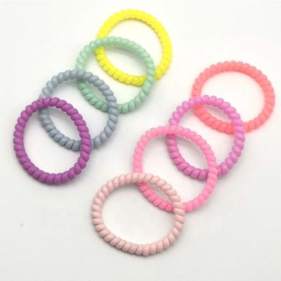 China Wholesale professional fashionable ladies TPU matte spiral ring, phone line hair accessories, elastic hair band. for sale