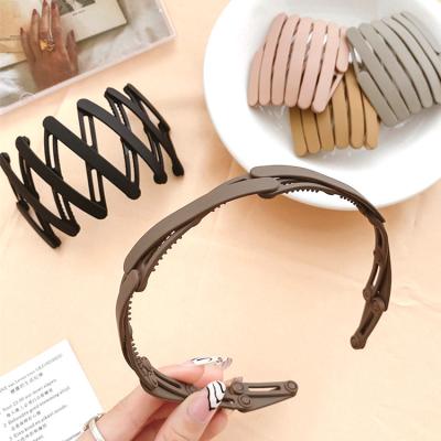 China European and American style newcomer ladies hair accessories fashion women grind sandy non-slip head wash face headbands hair circle for sale