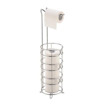 China Cheap Price Free Toilet Manufacturer Metal Bathroom/Kitchen/Bathroom Standing Toilet Paper Tissue Paper Holder for sale