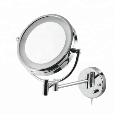 China Double Sides Bathroom Hinged Led Lighted Wall Mirror for sale