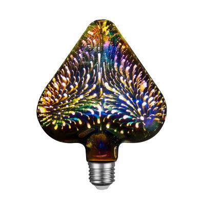 China 3D Product Simple Modern Warm Christmas Fireworks LED Light Bulb E27 E26 Filament Lamp for sale