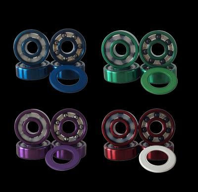 China Skateboard SKATERGEAR Skateboard Bearings With Electrophoresis Colors for sale