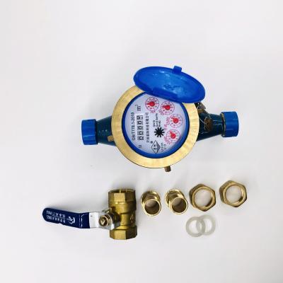 China High Quality Reed Switch Brass Case Mechanical Horizontal Installation Water Meter for sale