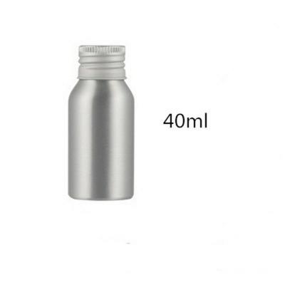 China 10pcs/lot 40ml Personal Care Aluminum Bottle With Aluminum Cover Empty Metal Makeup Packing Separate Cosmetics Bottles for sale