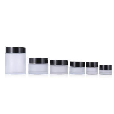 China Corver 5g Black Empty Face Eye Cream Cosmetic Skin Care Jar 30g Frosted Cosmetic Cream Jar 50g 100g Container Sample Matte Packing Box for sale