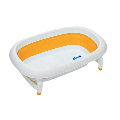 China Eco Friendly Plastic Collapsible Foldable Bathtub Baby Kids Portable Newborn Bathtub For Baby Shower for sale