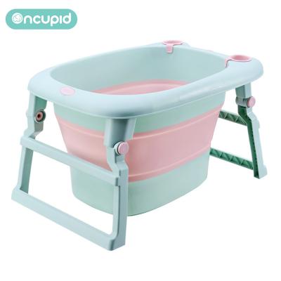 China Foldable Baby Bathtub China Manufacturer Eco Supply Newest Design Friendly Collapsible Folding Bathtub For Newborn Babies for sale