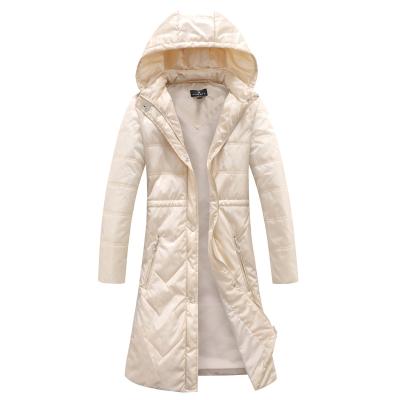 China Hot Sale Fashion QUICK DRY Overcoat Long Duck Puffer Coat Women White Down Coats With Hood for sale