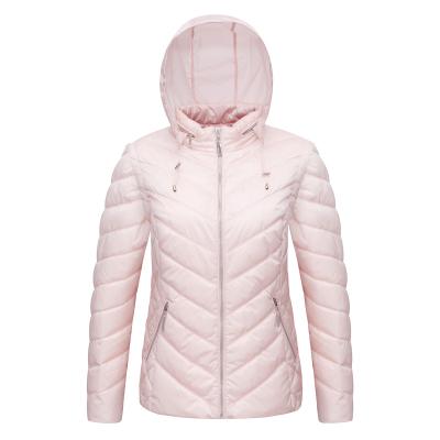 China QUICK DRY Women's Jacket Hooded Padded Jackets Ultralight Polyester Wadding Tracksuit Long Sleeve Warm Stripper Jacket for sale