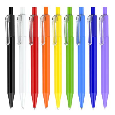 China Promotional Clear Plastic Pen Plastic Advertising Ballpoint Pen Click Ballpoint Pen Ballpoint Pen for sale