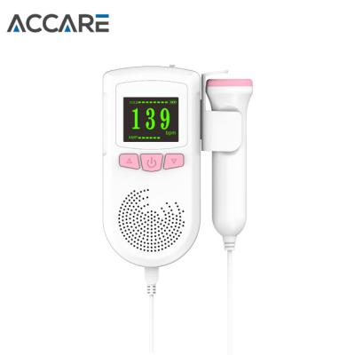 China Plastic Portable Medical Fetal Monitor Ultrasound Fetal Heartbeat Apparatus Baby Heartbeat Doppler Fetal Monitor for sale