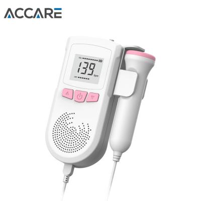 China Plastic Portable Medical Fetal Monitor Ultrasound Fetal Heartbeat Apparatus Baby Heartbeat Doppler Fetal Monitor for sale