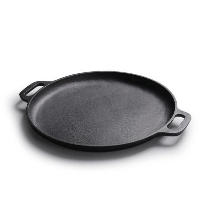 China Sustainable Cast Iron Egg Frying Pan Skillet Omelet Pan Round Pancake Pan Outdoor BBQ for sale