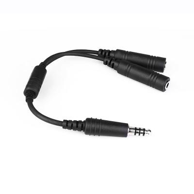 China Standard Fixed Wing Headset Transmitted to Helicopter Headset Adapter Cable for sale