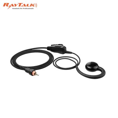 China Ear hook braided design walkie talkie earphone C-shape ear hook police nylon earpiece with MIC PTTs for motorola CLP1010 1040 1060 radios for sale