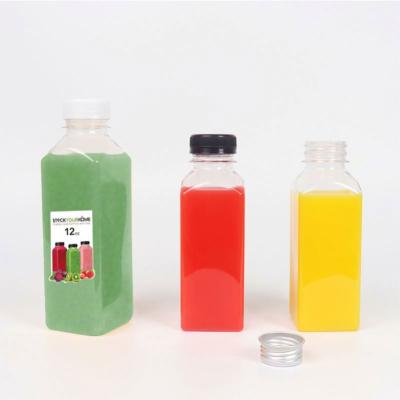 China Professional Beverage Pet Square Drink Bottles Lemon Juice Plastic Bullet Bottle for sale