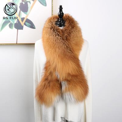 China Eco-Friendly Detachable Design Real Belt High Fashion Multicolor Fox Fur Scarf For Girls for sale