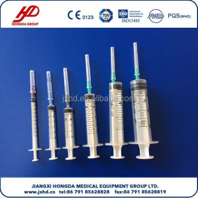 China Disposable Sterile PP 3 Pcs PP Plastic Syringe For Single Use for sale