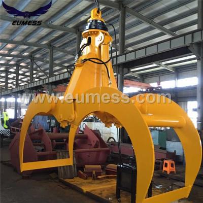 China Excavator Grab Attachment Peel Grab Bucket For Loading Logs 12T for sale