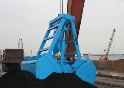 China Blue 25 T Radio Remote Control Grab / Wireless Clamshell Grab Bucket For Load Coal On Port for sale