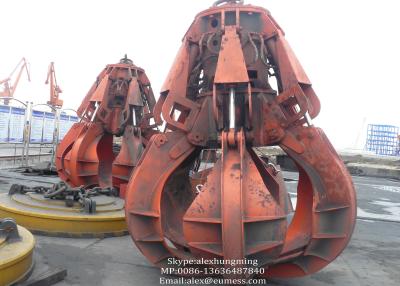 China 10T Electric Hydraulic Orange Peel Grab / Steel Scrap Orange Peel Grapple for sale