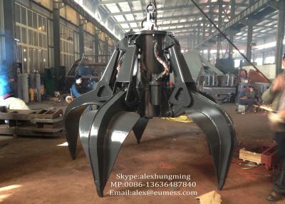 China Industrial Electric Hydraulic Orange Peel Grab / Excavator Scrap Grab 10 Ton - 50T for sale