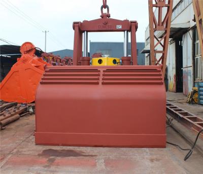 China Industrial 28T 15CBM Electro Hydraulic Grabs / Ship Deck Crane Clamshell Grapples for sale