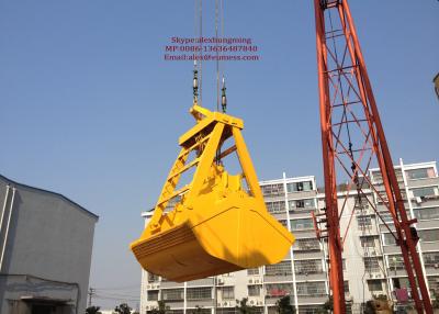 China Crane Mechanical Grabs High Performance Bulk Cargo Loading Four Rope Clamshell Grapple for sale